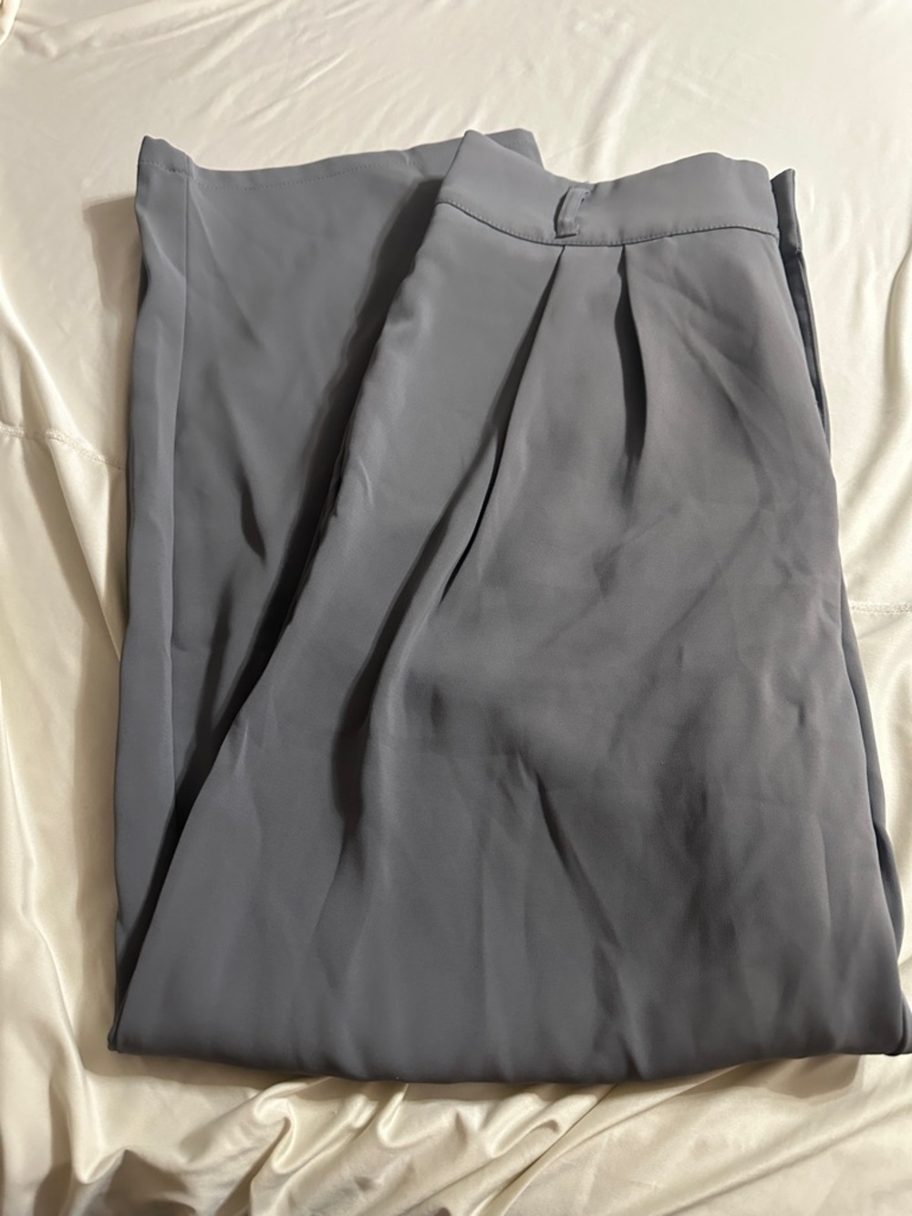 HALARA Women's Straight Leg work Pants in Gray - Pleated Front